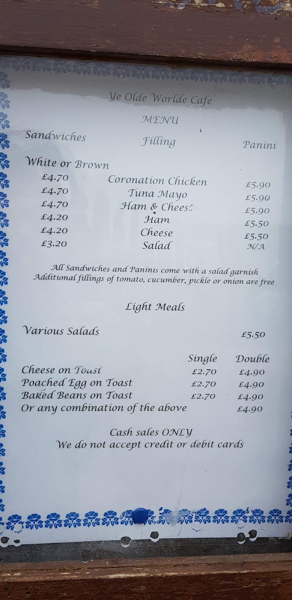 Menu Ye Olde Worlde Cafe-8