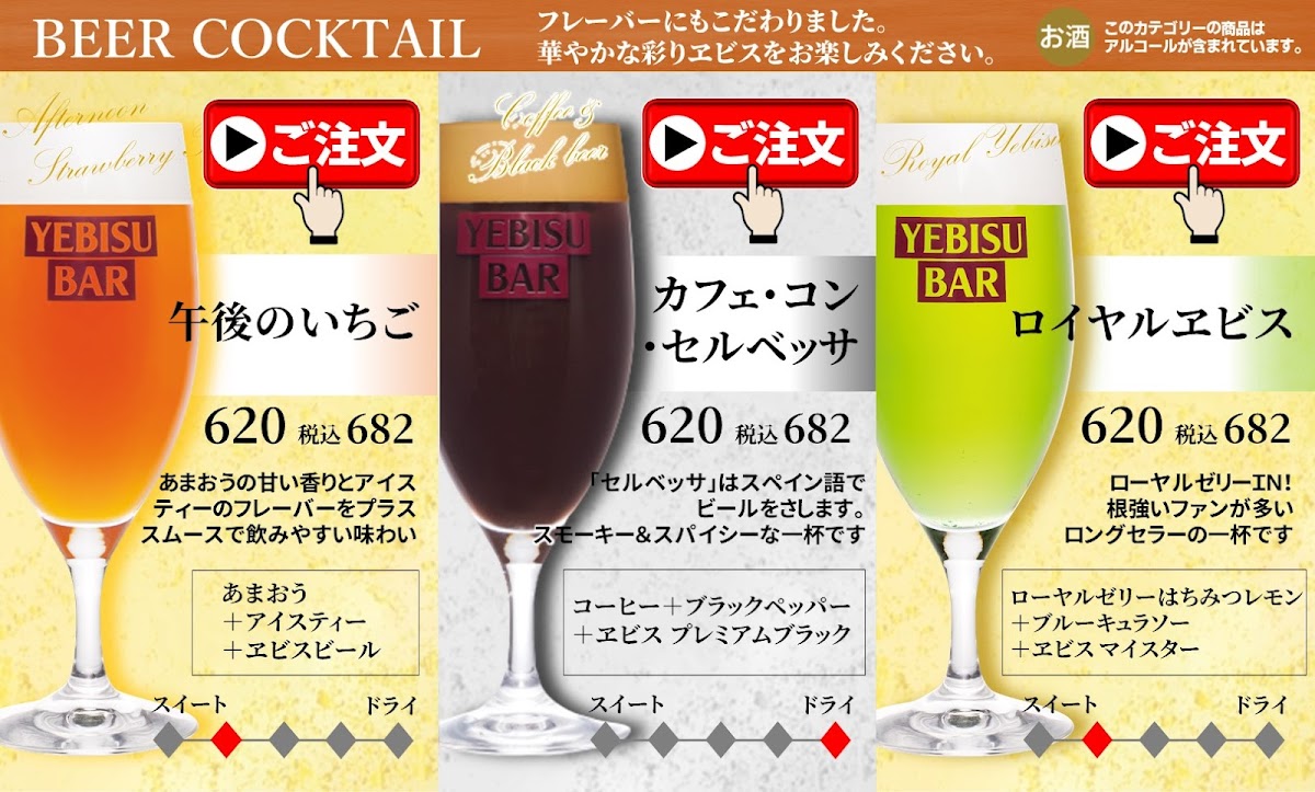Menu Yebisu Bar Ueno No Mori Sakura Terrace Store-5