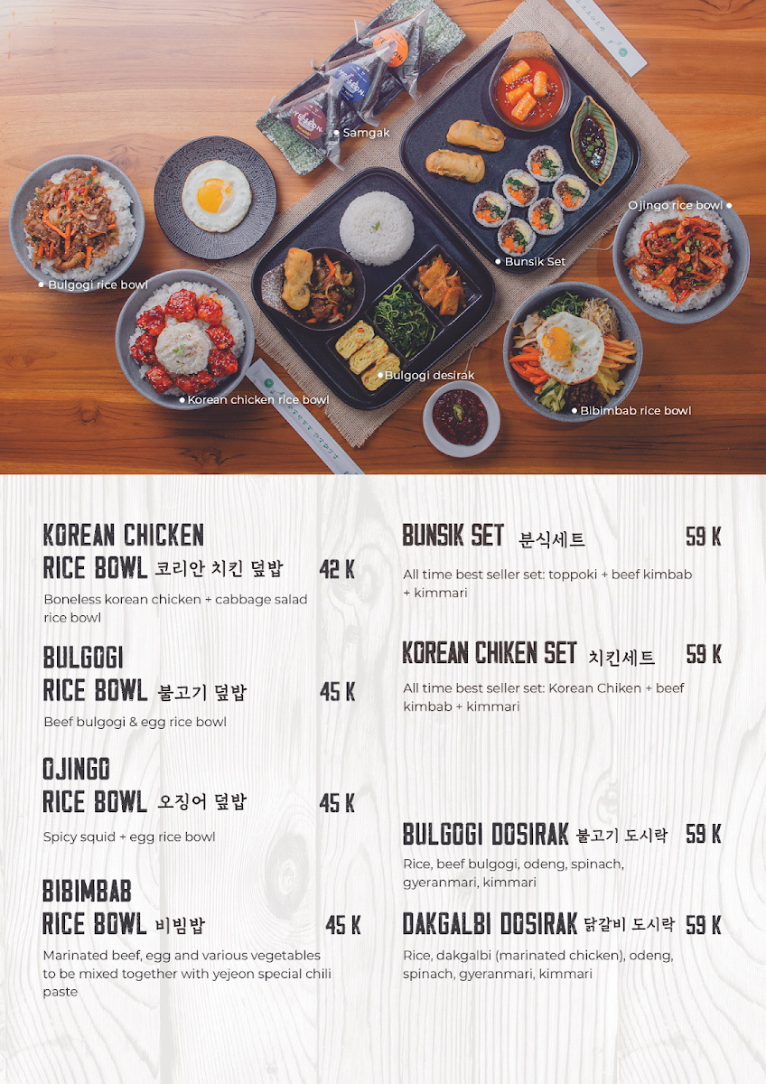 Menu Yejeon Korean Restaurant Mataram-1
