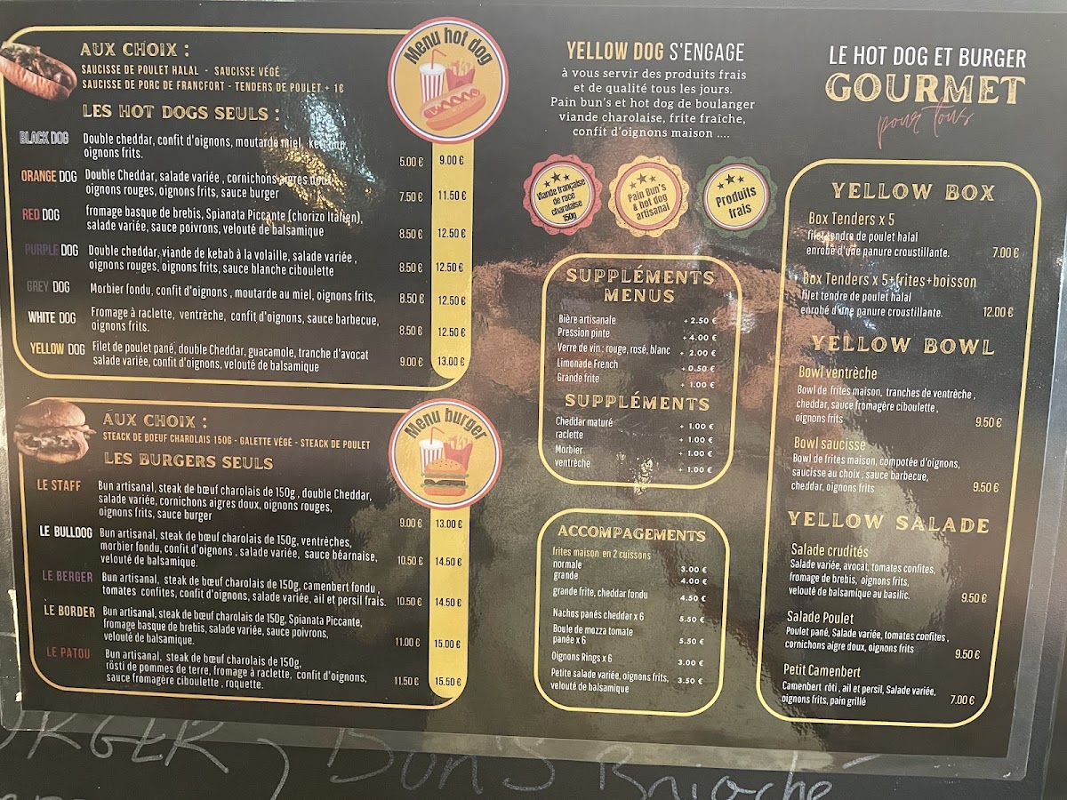 Menu Yellow Dog-1