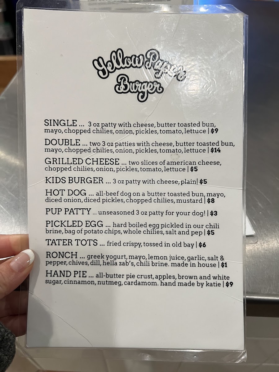 Menu Yellow Paper Burger-1