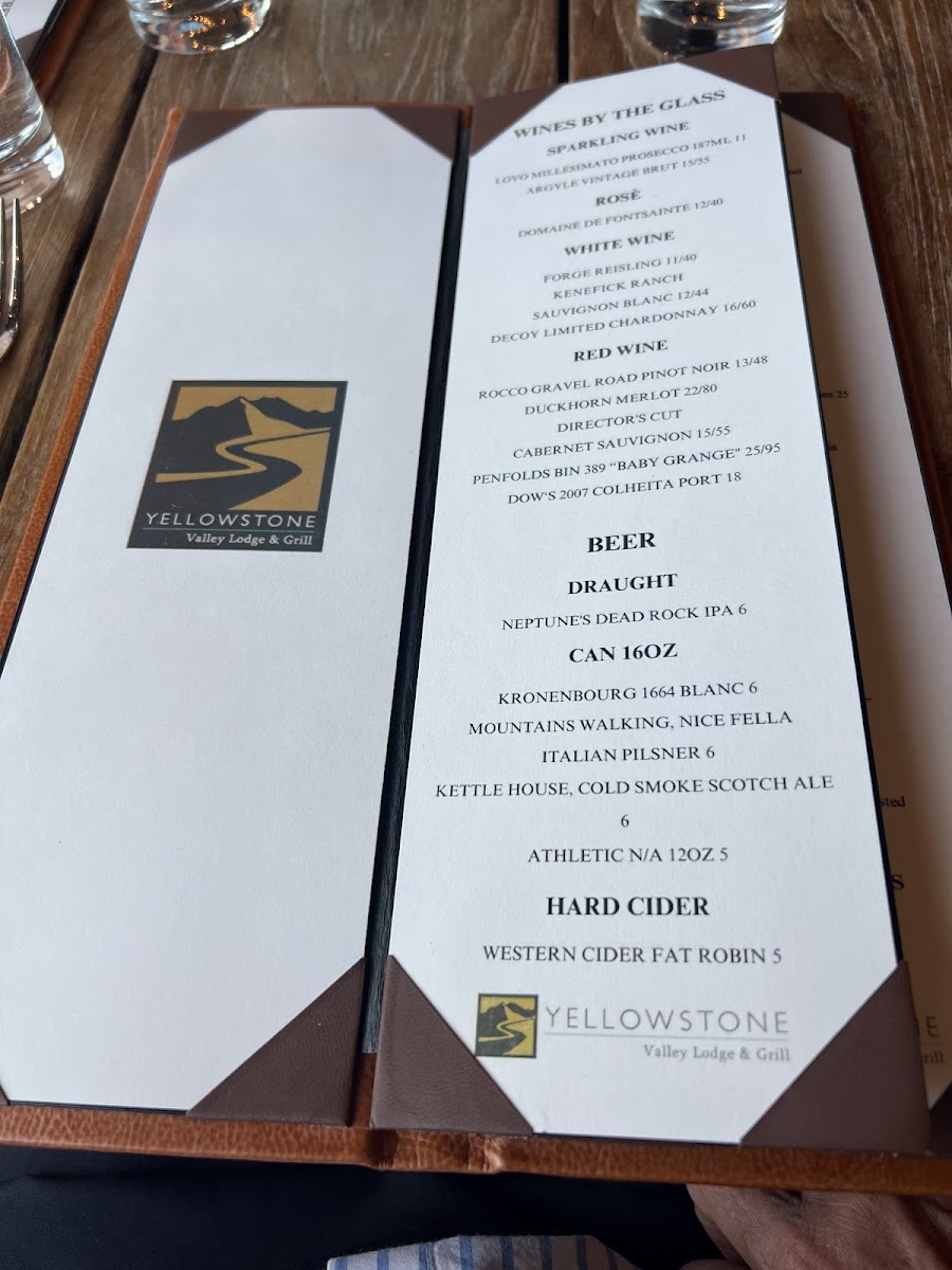 Menu Yellowstone Valley Grill-10