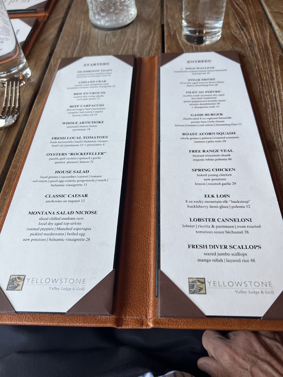 Menu Yellowstone Valley Grill-9