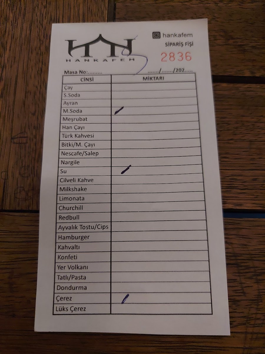 Menu Yeni Han-2