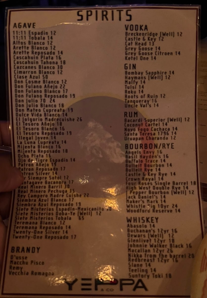 Menu Yeppa & Co. - Buckhead-8