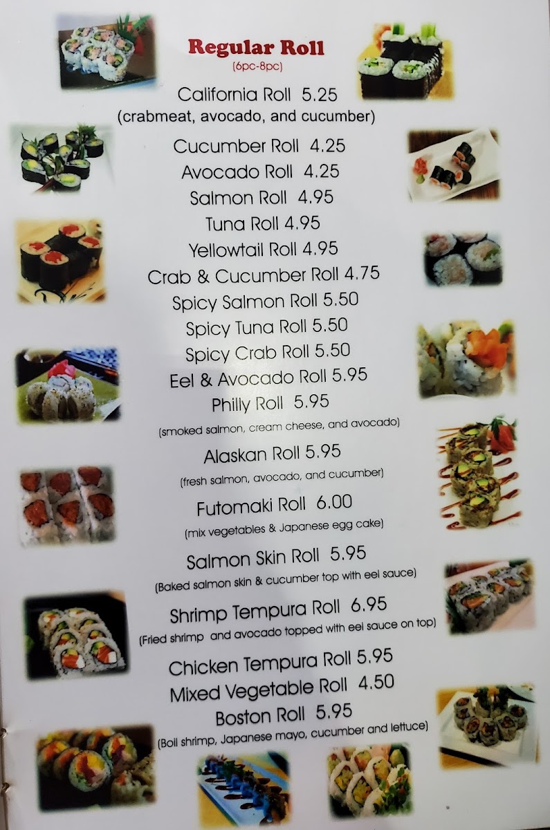 Menu Ye's Ichiban Steakhouse And Sushi-10