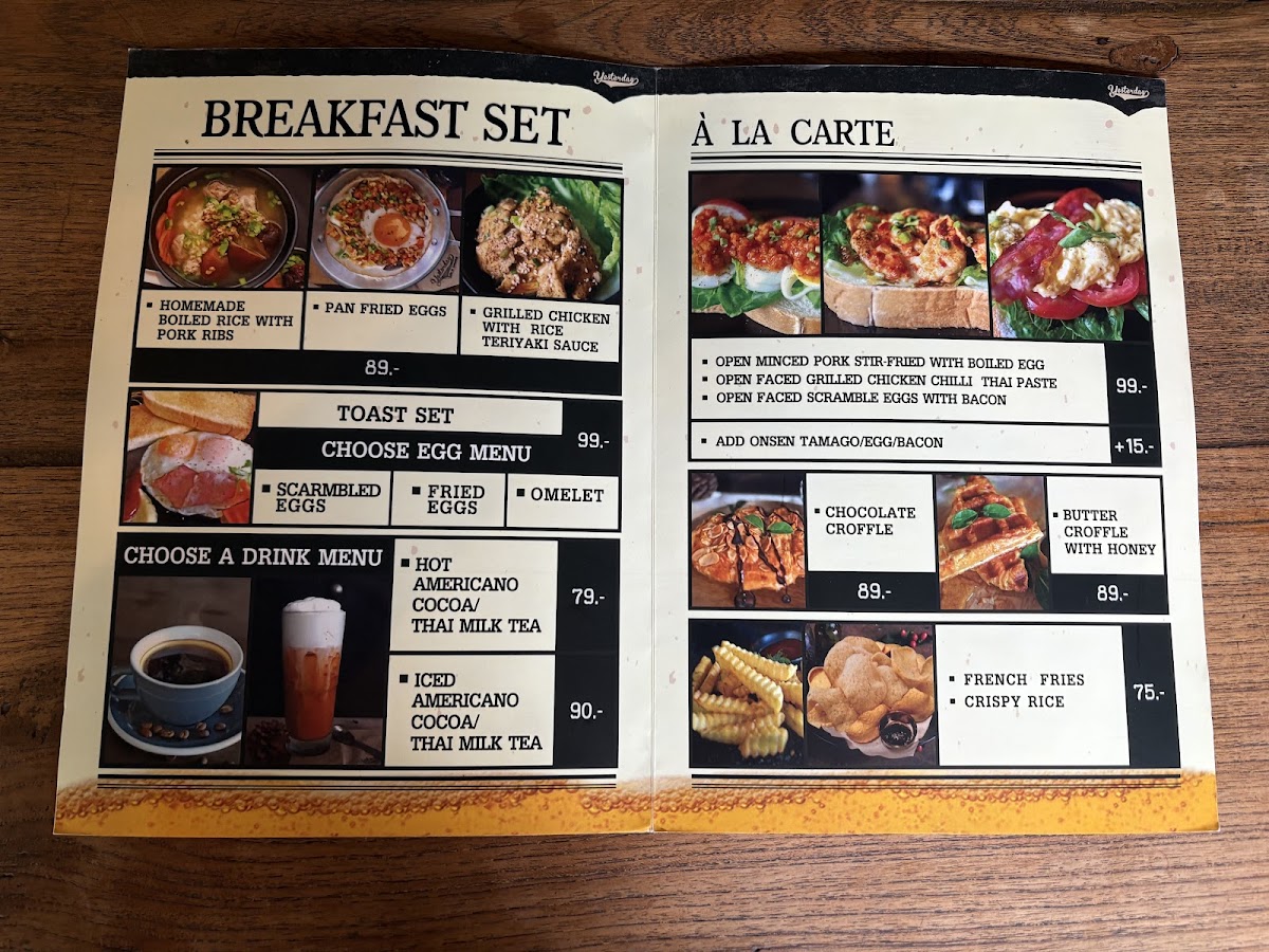 Menu Yesterday Cafe'-1