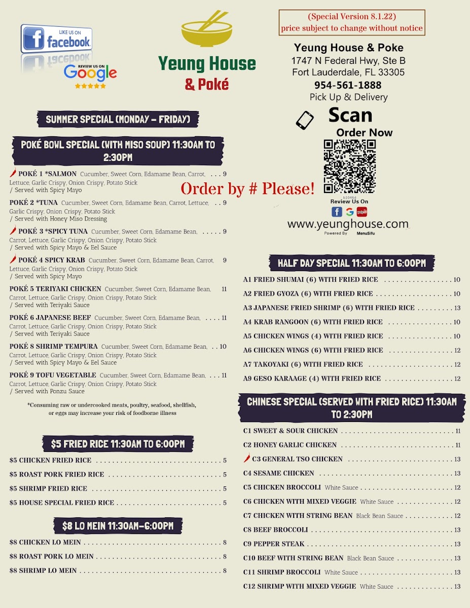 Menu Yeung House & Poke-1