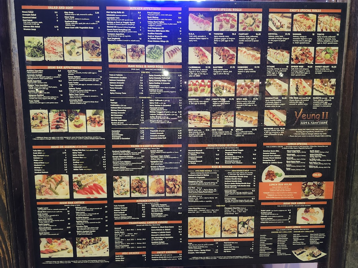 Menu Yeung Ii Sushi&asian Wok-1