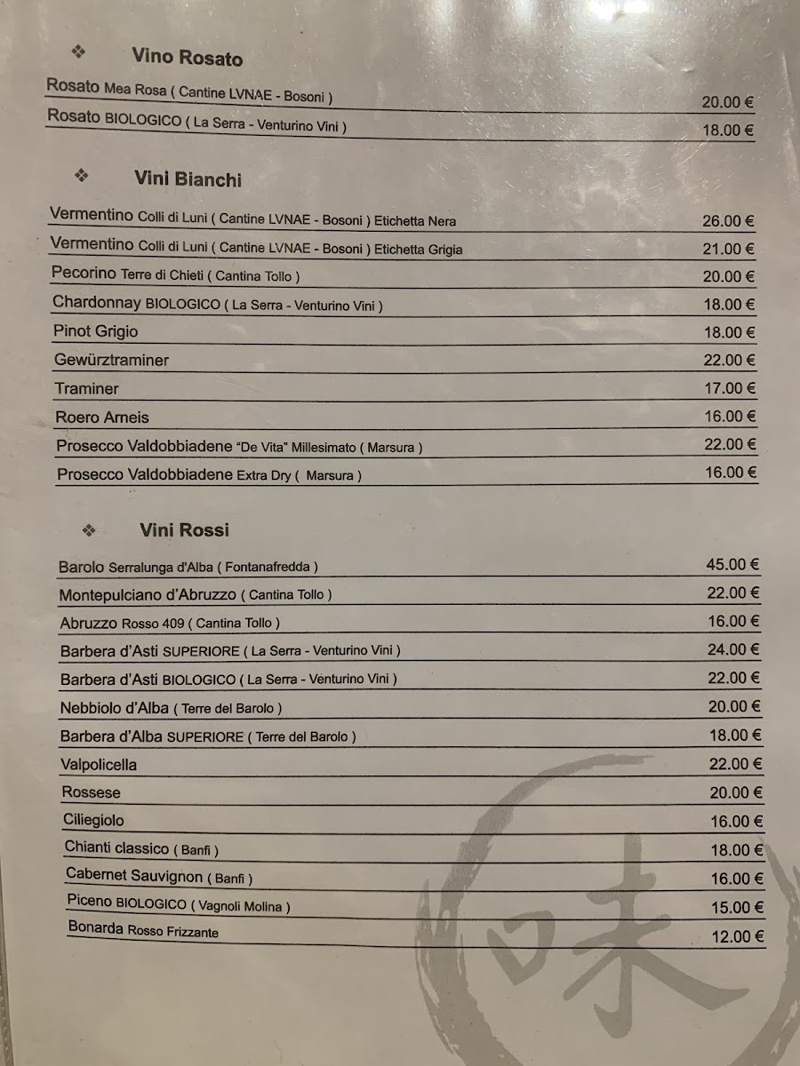 Menu Yi Wei Chinese Art Restaurant-1