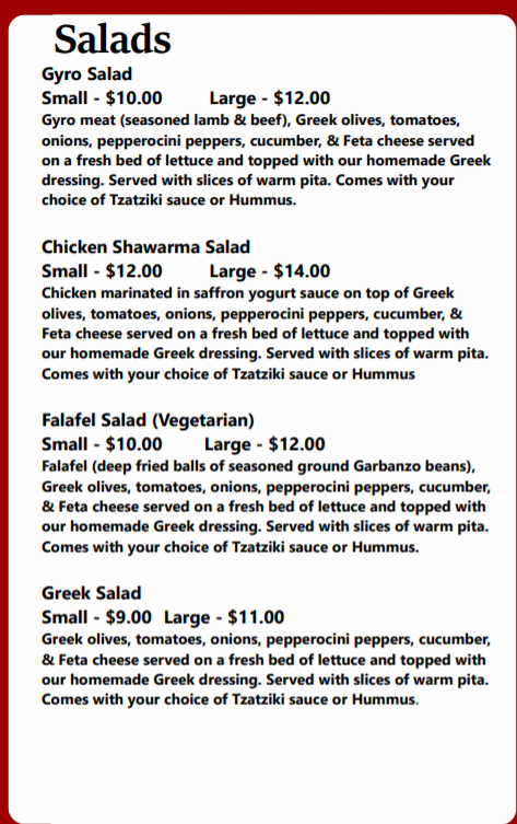 Menu Yia Yia Nikki's-1