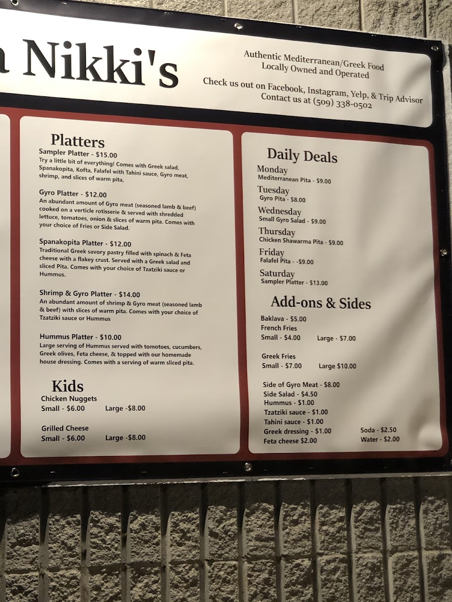 Menu Yia Yia Nikki's-5