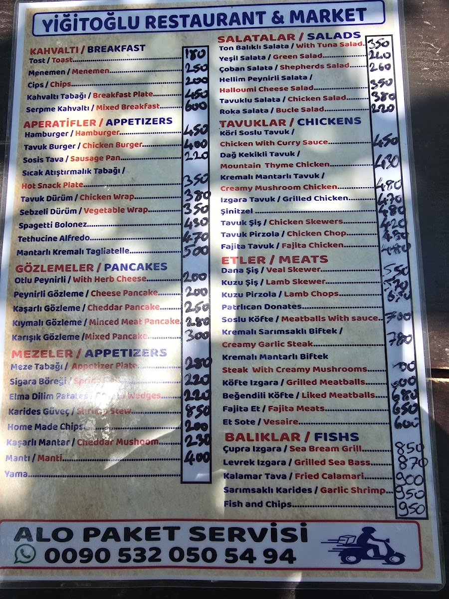 Menu Yiğitoğlu Restaurant-2