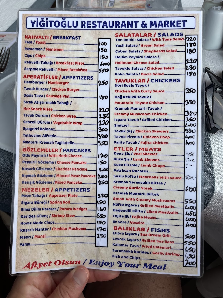 Menu Yiğitoğlu Restaurant-3