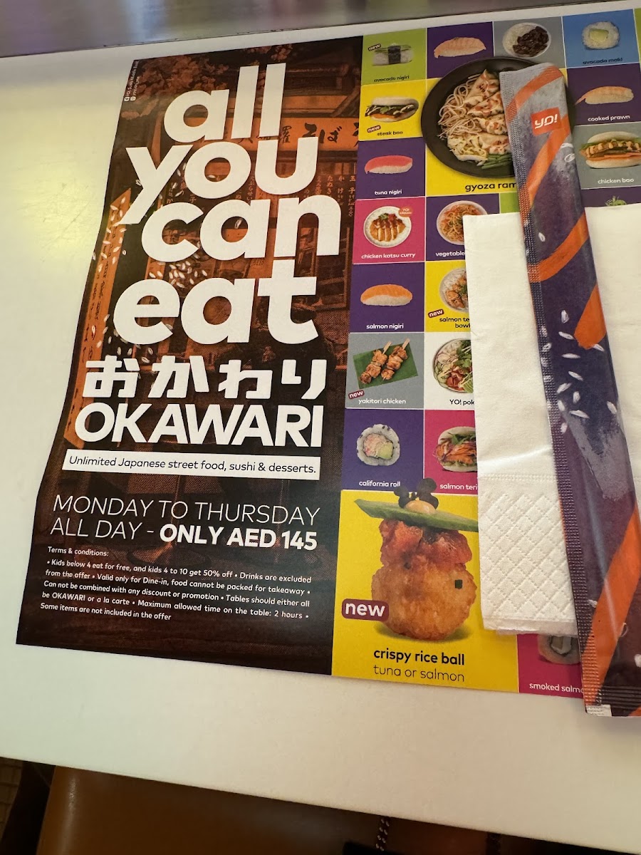 Menu Yo! Sushi - Mall Of The Emirates-8