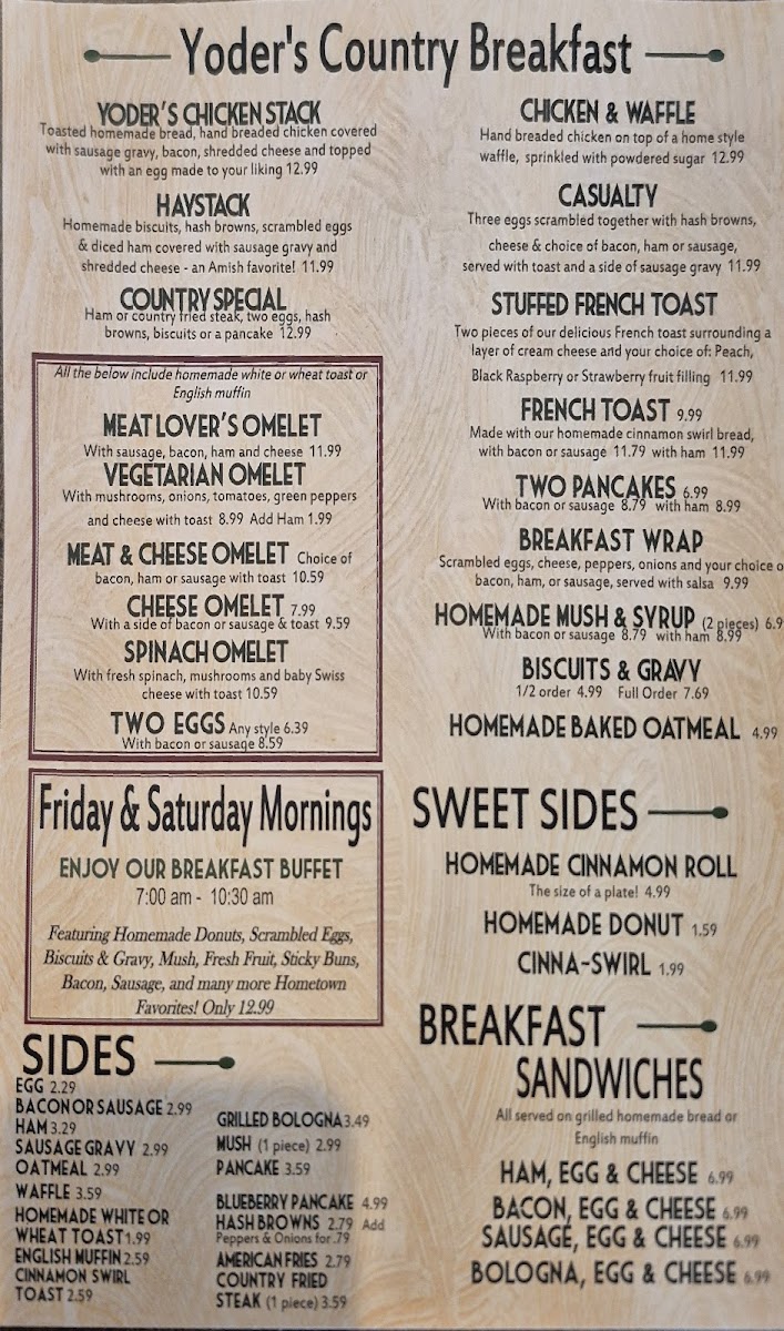 Menu Yoder's Kitchen-1