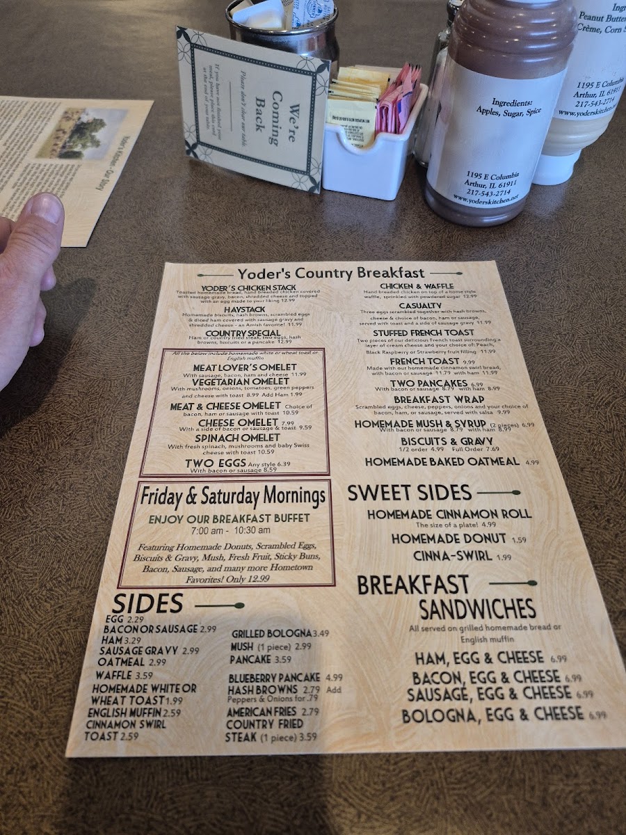 Menu Yoder's Kitchen-9