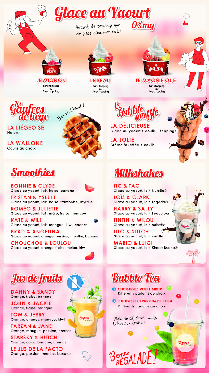 Menu Yogurt Factory Colombia - Rennes-2