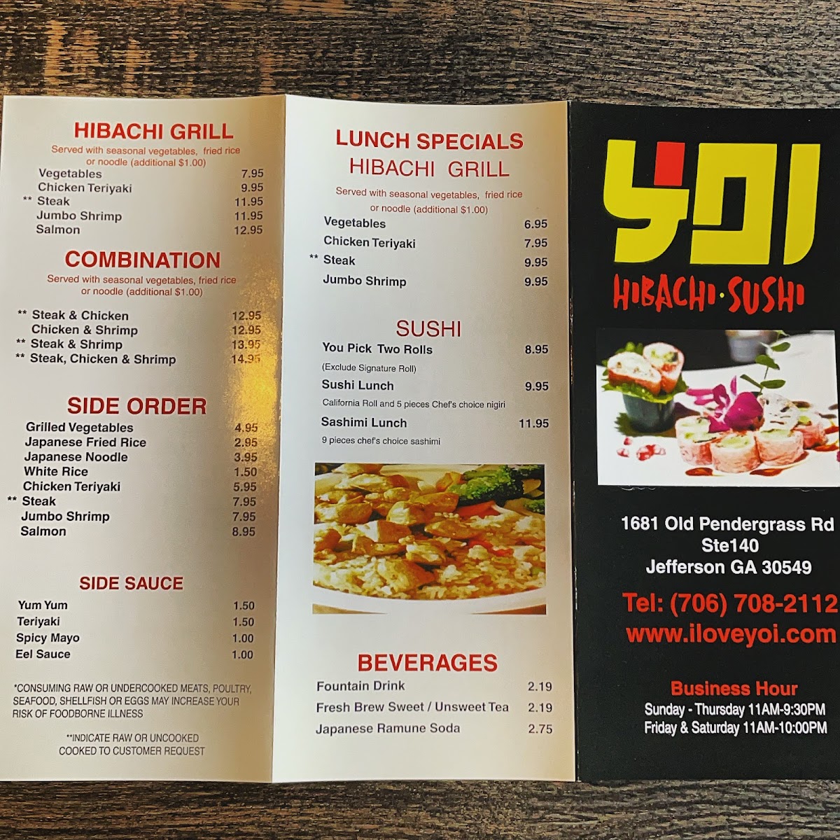 Menu Yoi Hibachi & Sushi-2