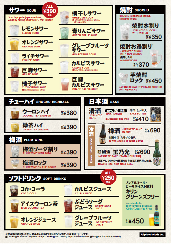 Menu Yokohama Local Yakiniku − Shinkoyasu Station Front-6