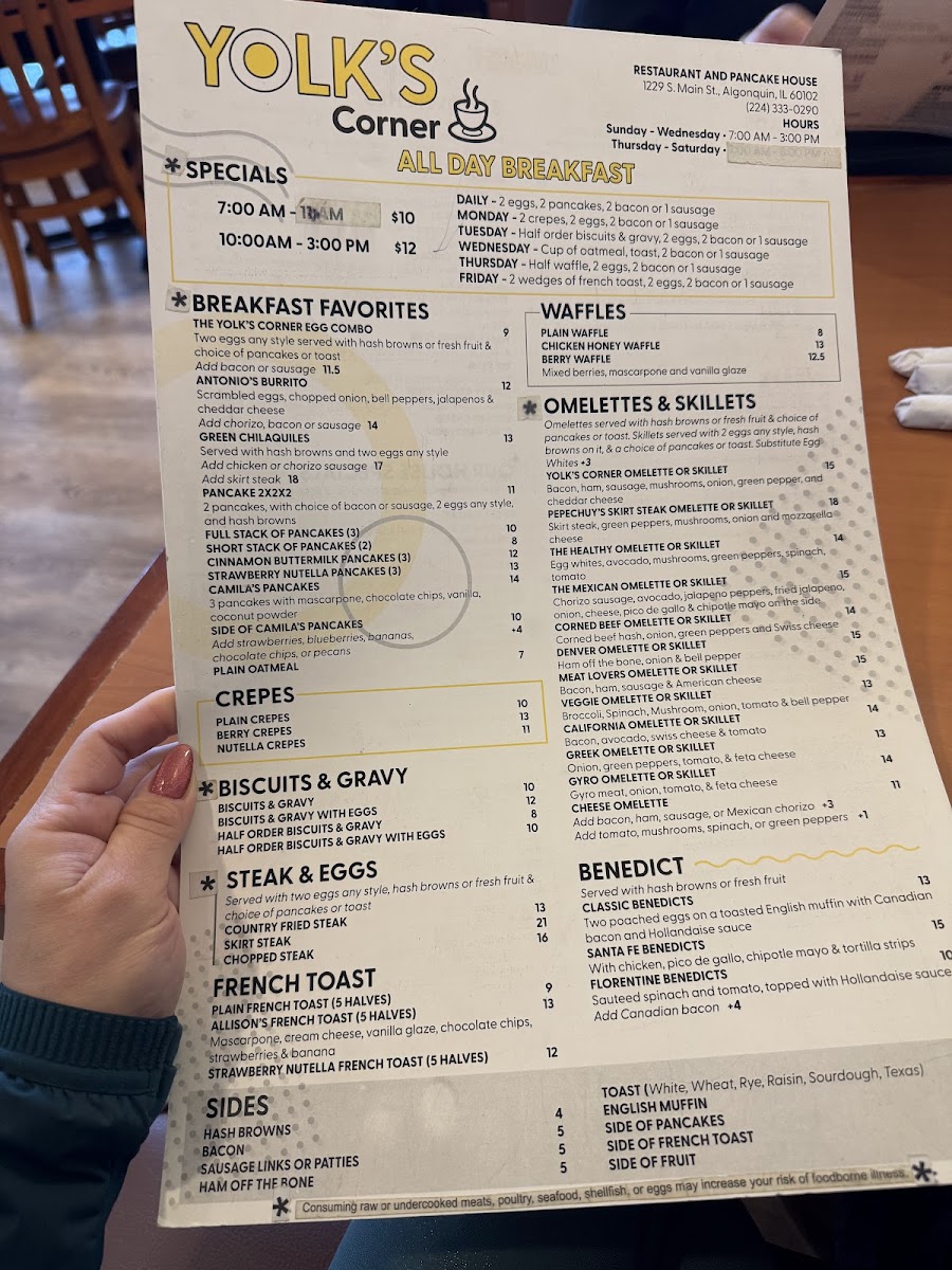 Menu Yolk's Corner-10