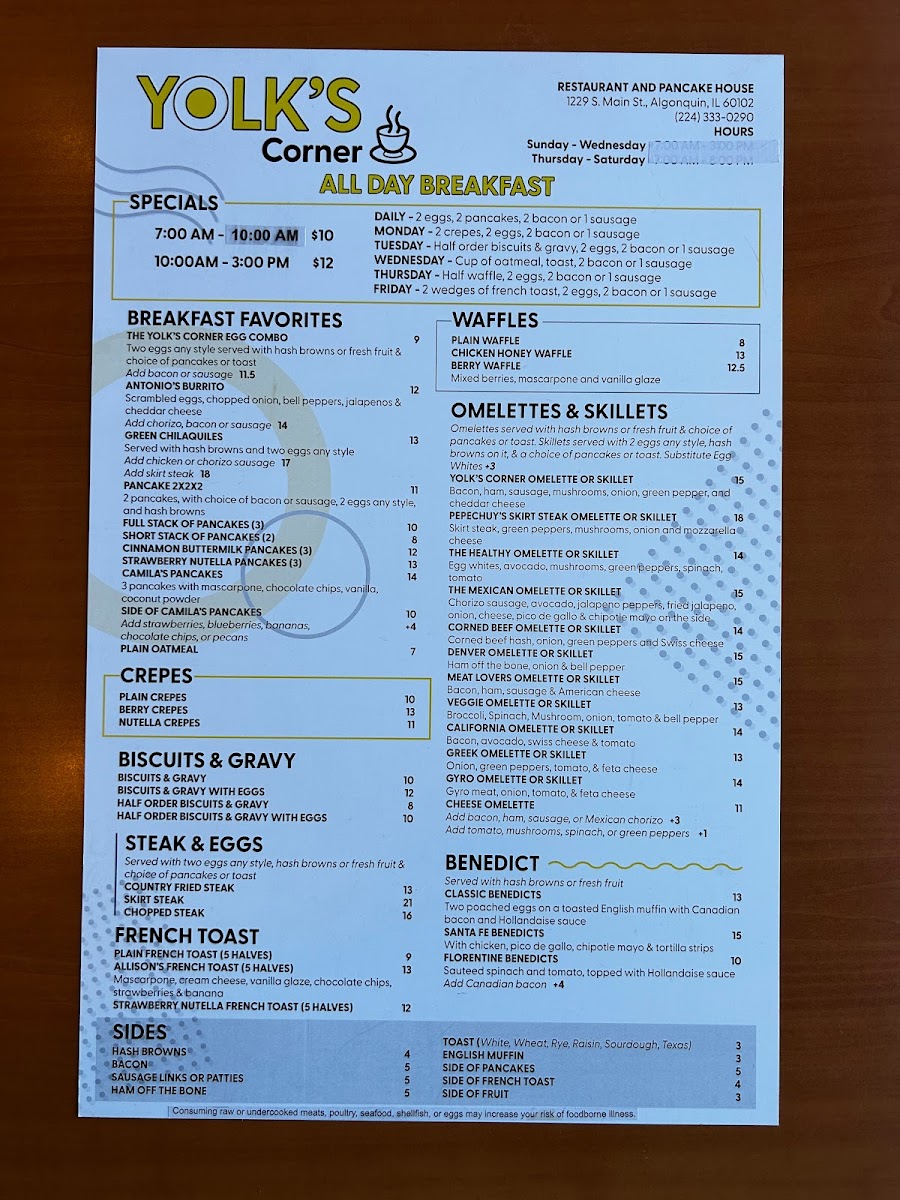 Menu Yolk's Corner-5
