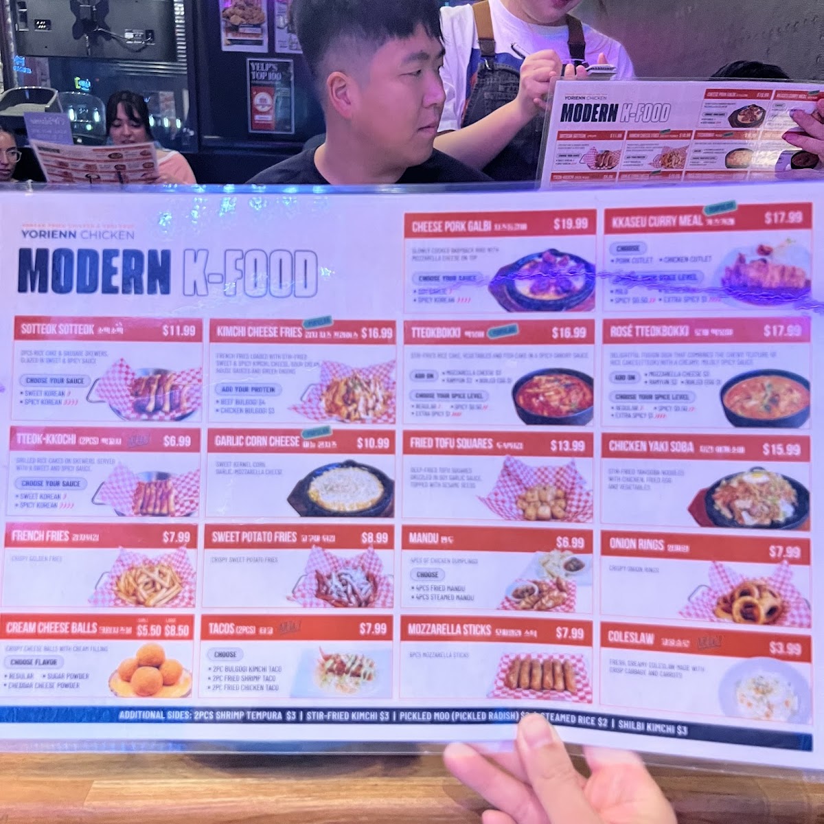 Menu Yorienn Korean Fried Chicken & Yori Shop Of Carrollton 요리엔 한식-8