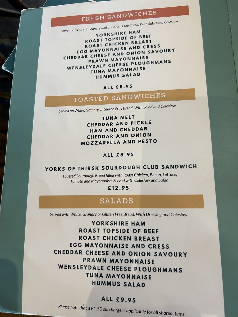 Menu Yorks Of Thirsk-1