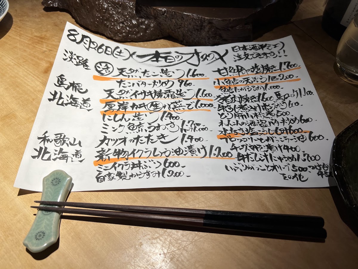 Menu Yoshida Sakamichi Sake Bar & Izakaya Restaurant-1