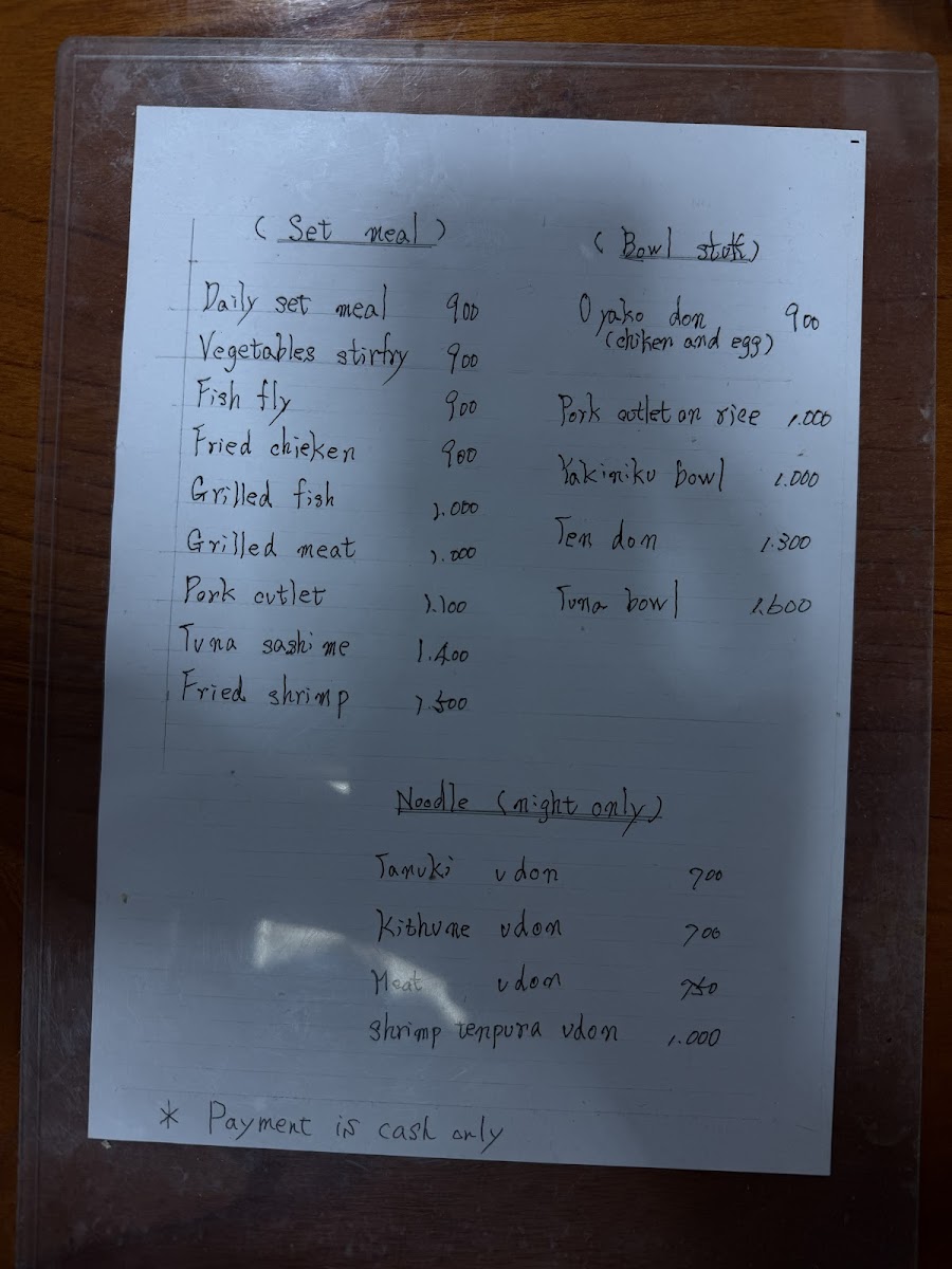 Menu Yoshida-5