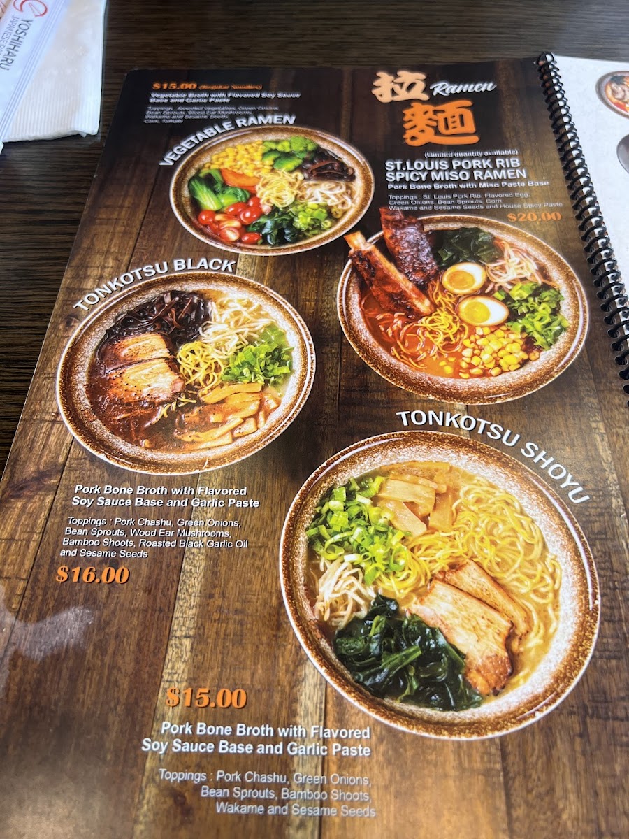 Menu Yoshiharu Ramen-8