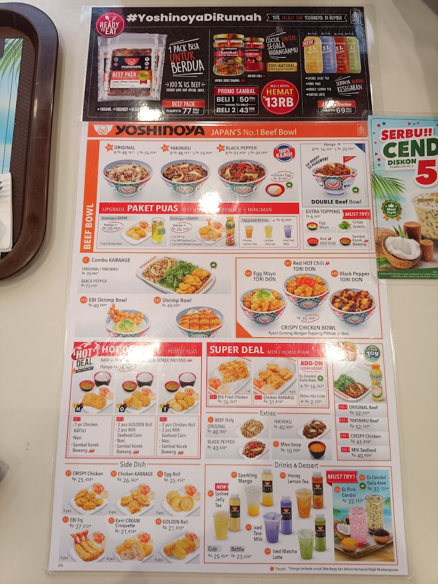 Menu Yoshinoya Matos-1