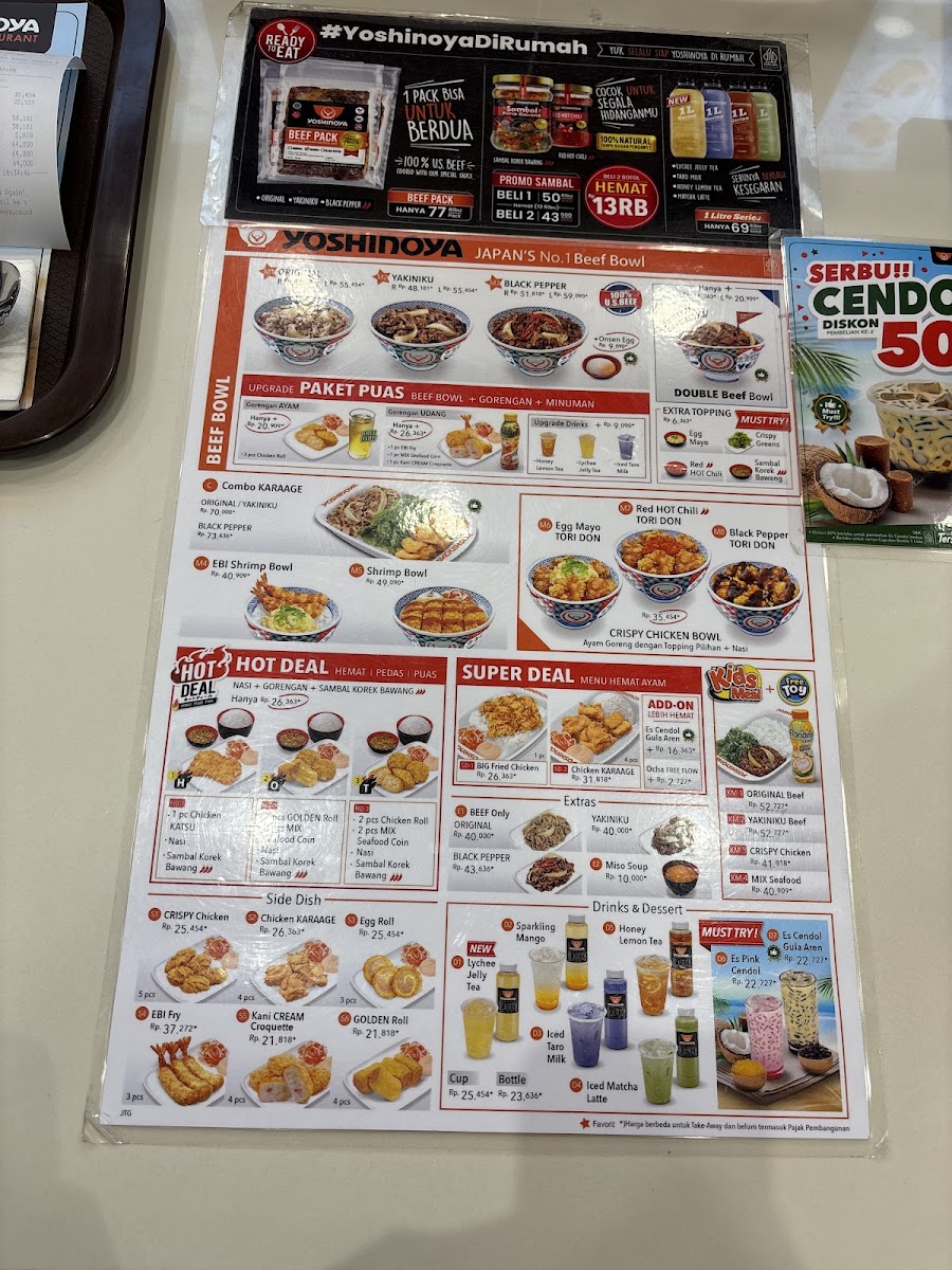 Menu Yoshinoya Matos-3