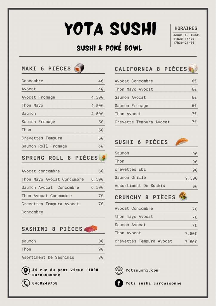 Menu Yota Sushi-1
