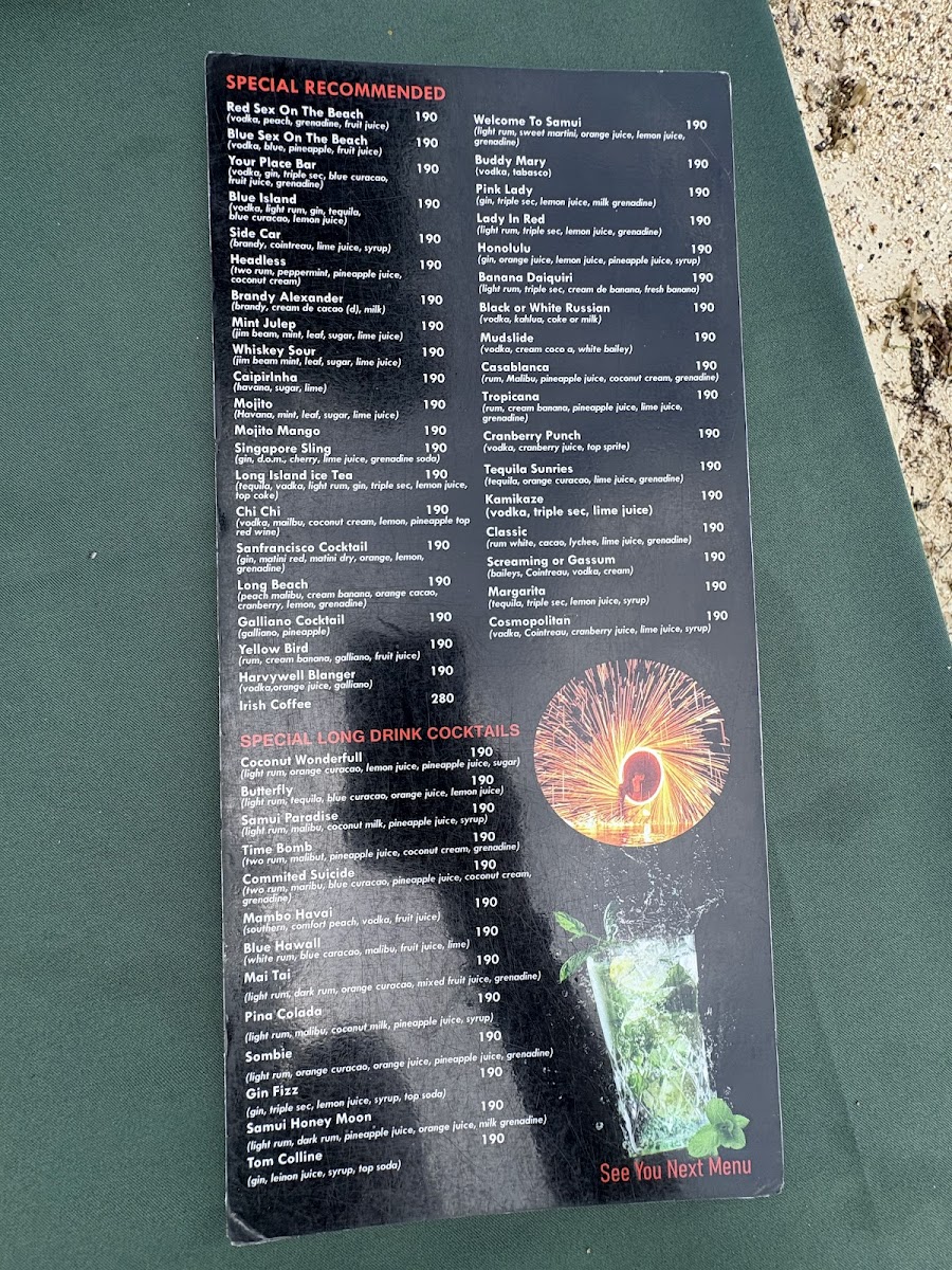 Menu Your Place Restaurant & Bar-7