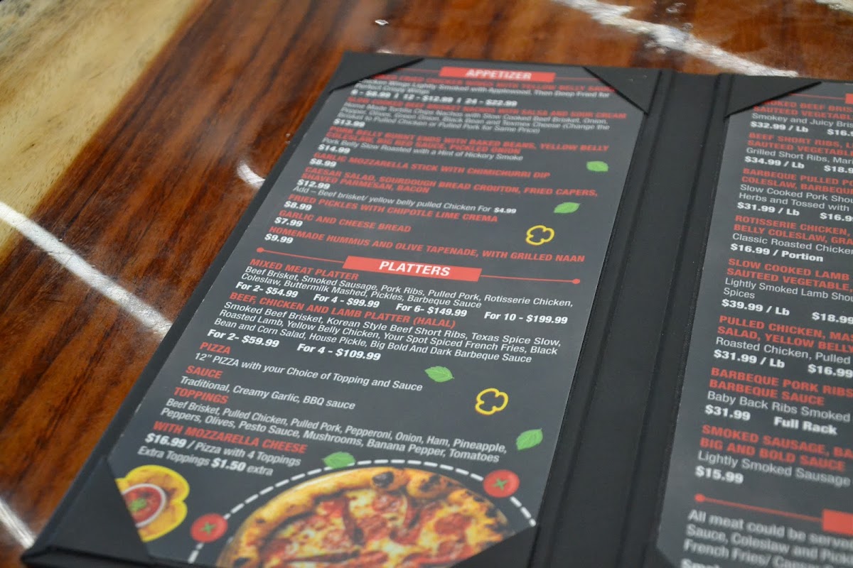 Menu Your Spot Barbeque Restaurant And Catering | Argyll-7