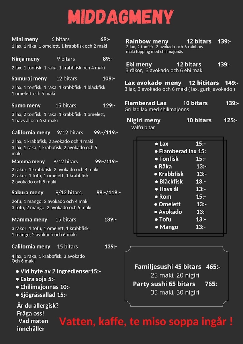 Menu Yui Sushi Vänersborg-2