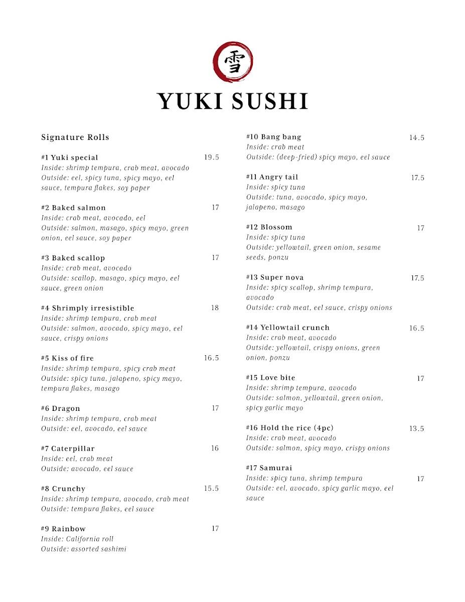 Menu Yuki Sushi-2