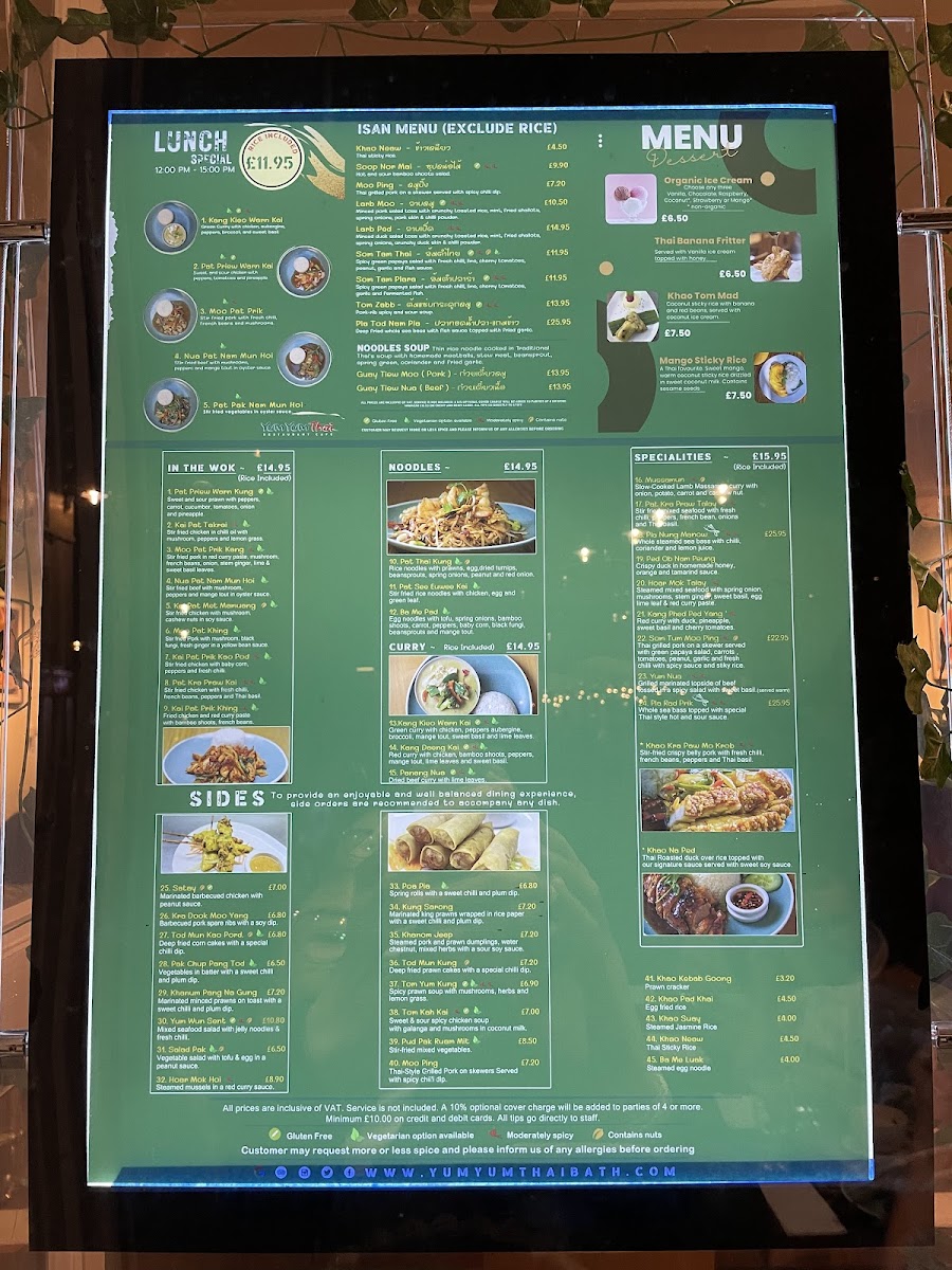 Menu Yum Yum Thai Bath-1