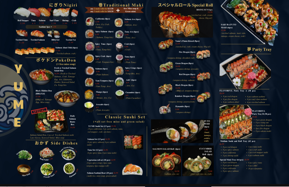 Menu Yume (Sushi,bubble Tea,waffle,poke)-1