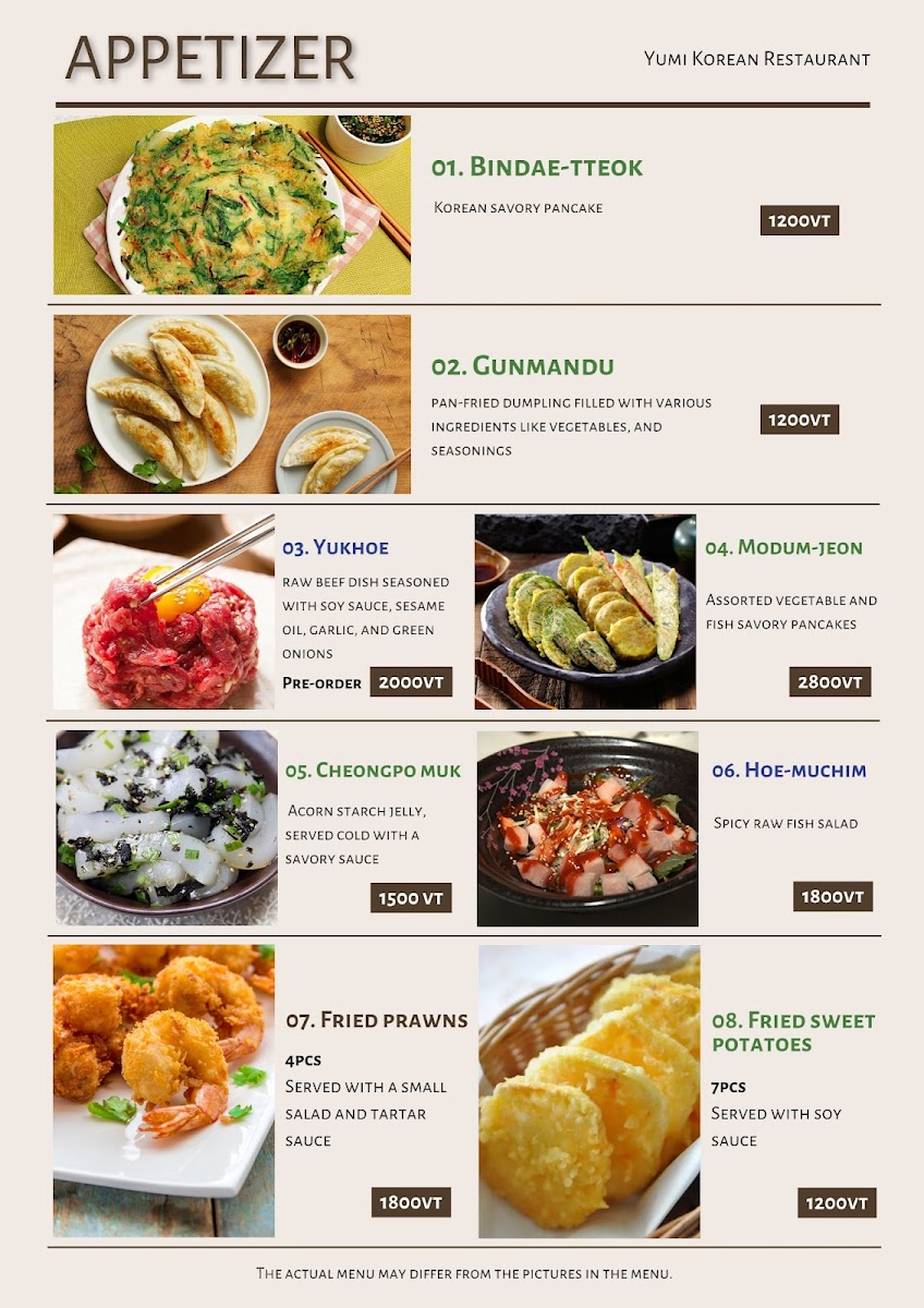 Menu Yumi Restaurant(Korean Restaurant)-4