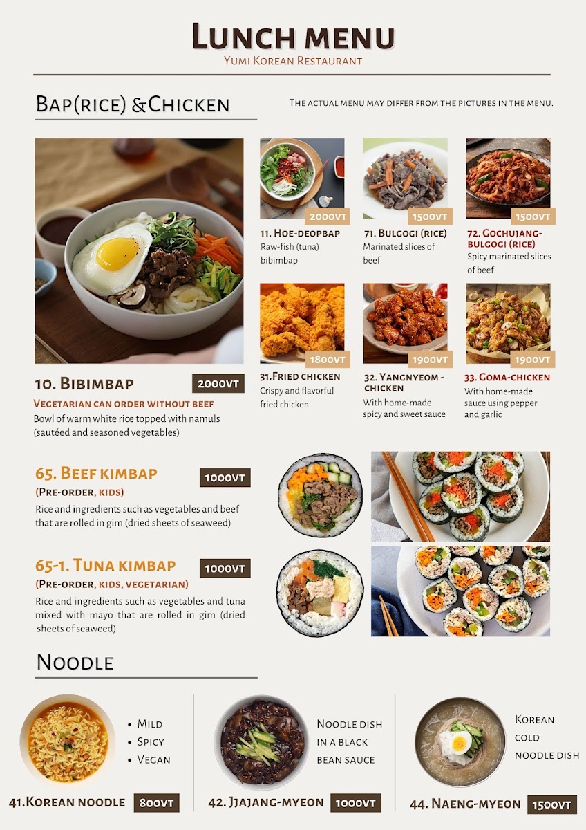 Menu Yumi Restaurant(Korean Restaurant)-5
