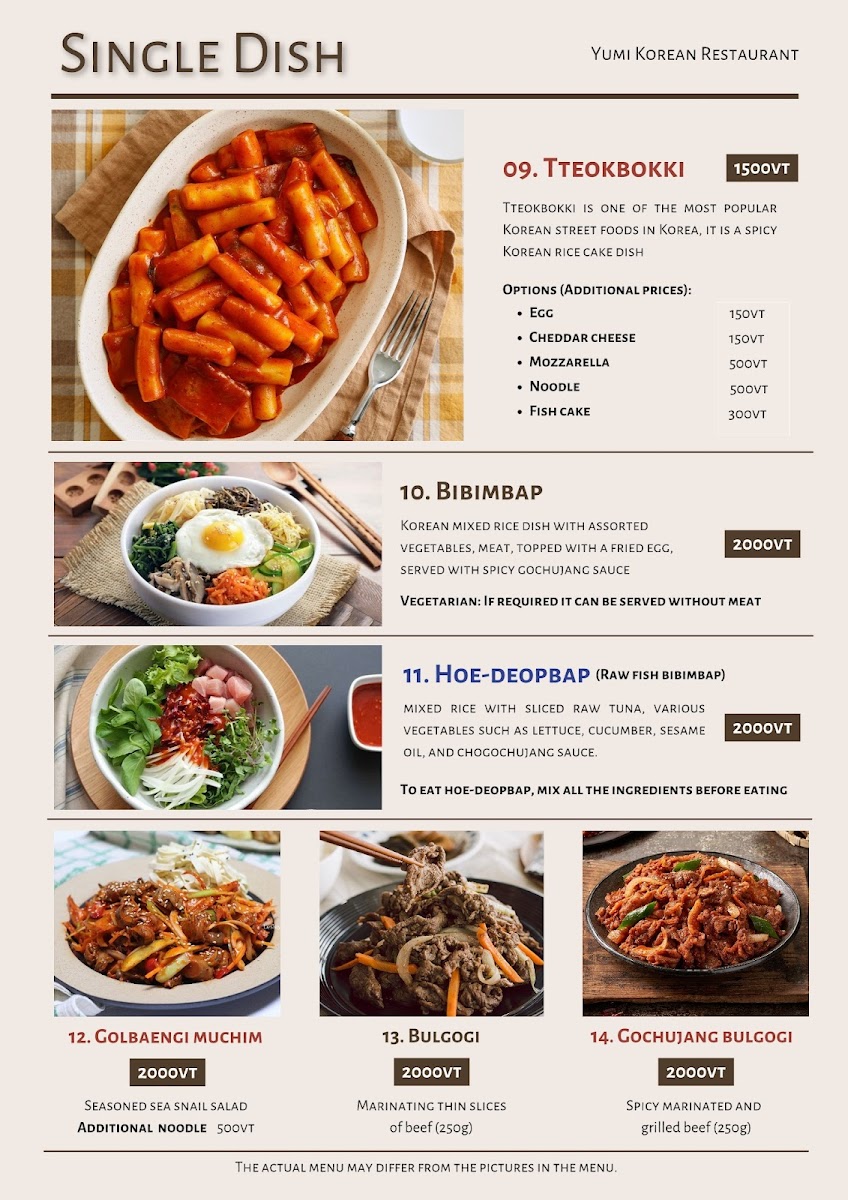 Menu Yumi Restaurant(Korean Restaurant)-7