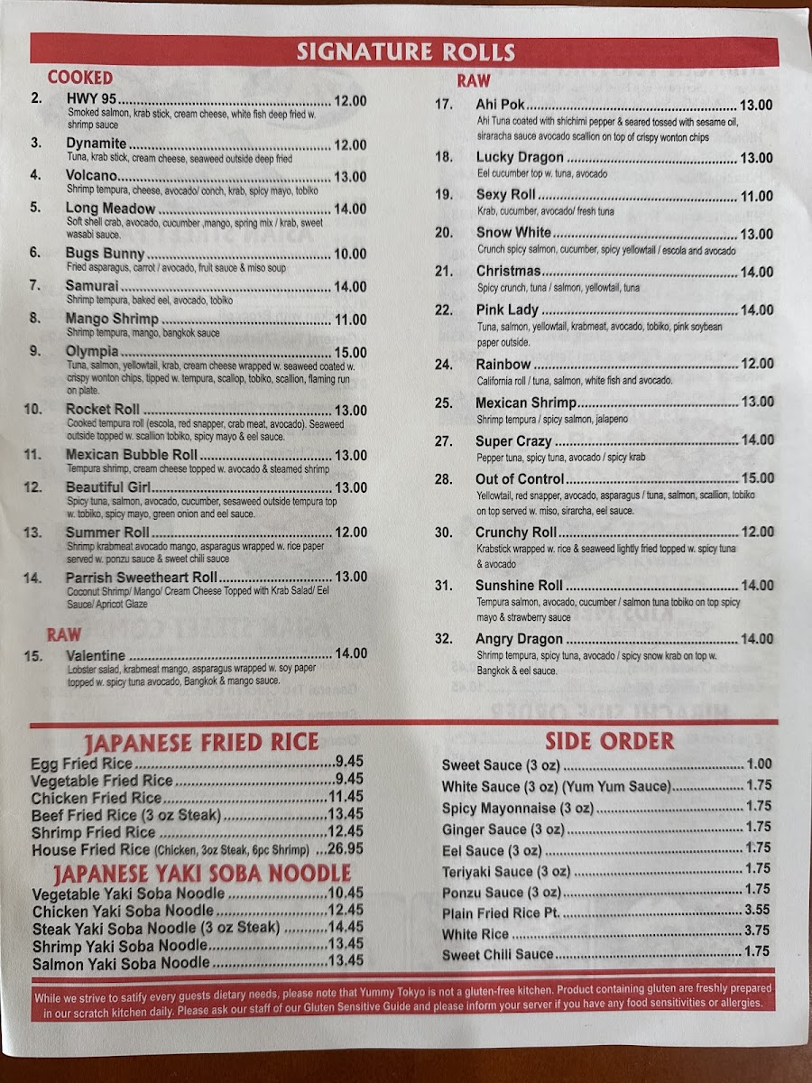 Menu Yummy Tokyo-3
