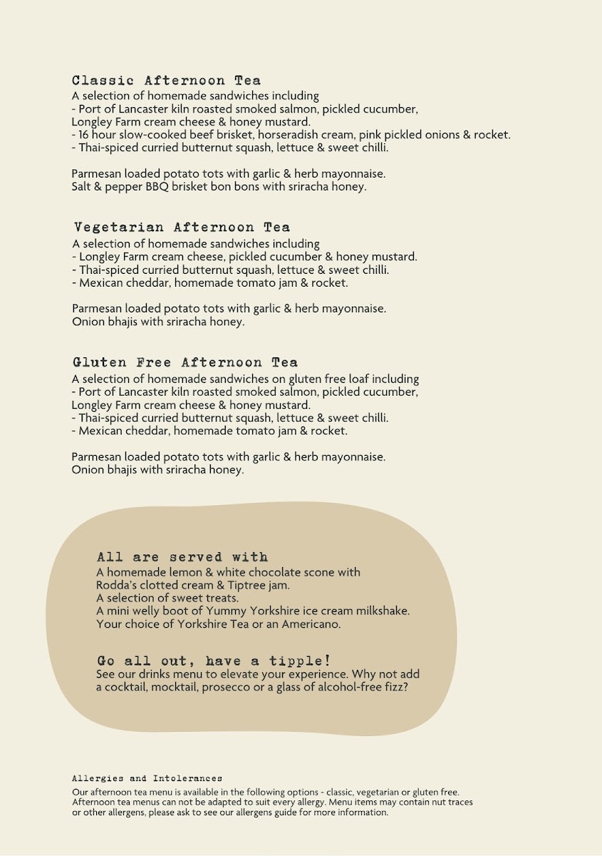 Menu Yummy Yorkshire Ice Cream Parlour - Hide & Hoof Farm Restaurant-2