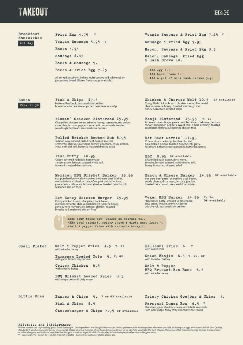 Menu Yummy Yorkshire Ice Cream Parlour - Hide & Hoof Farm Restaurant-5