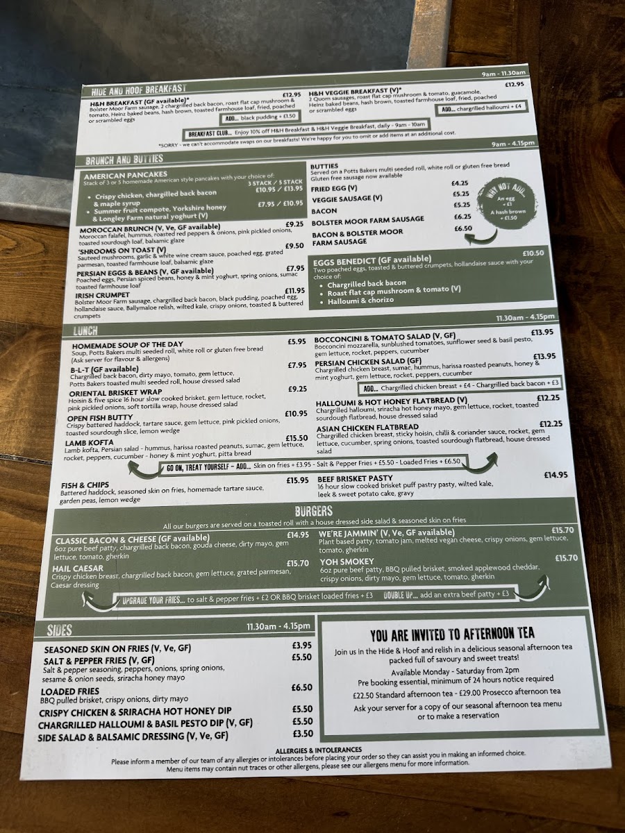 Menu Yummy Yorkshire Ice Cream Parlour - Hide & Hoof Farm Restaurant-7