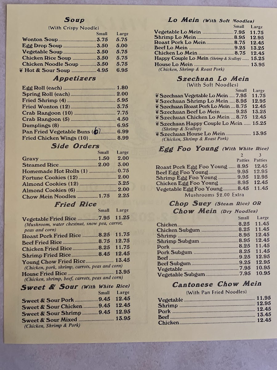 Menu Yun's Village-2