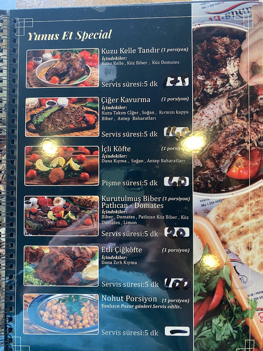 Menu Yunus Et-5