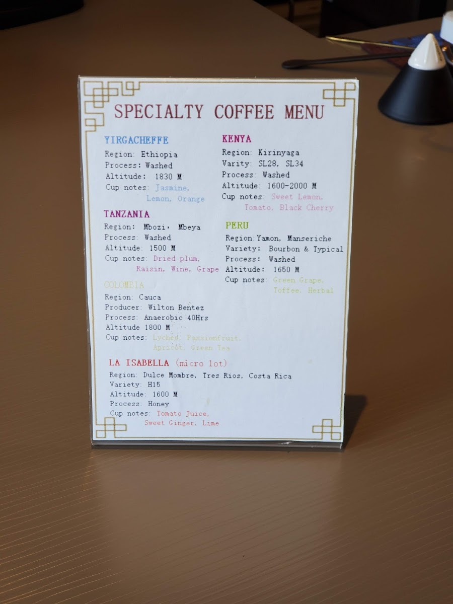 Menu Z3 Specialty Coffee-8